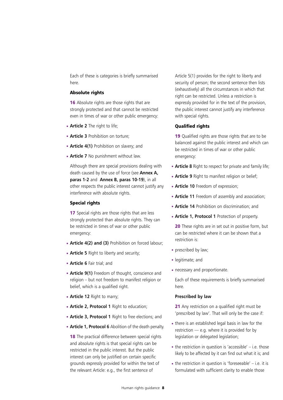 Human Rights Guidance for Police Authorities — page 8