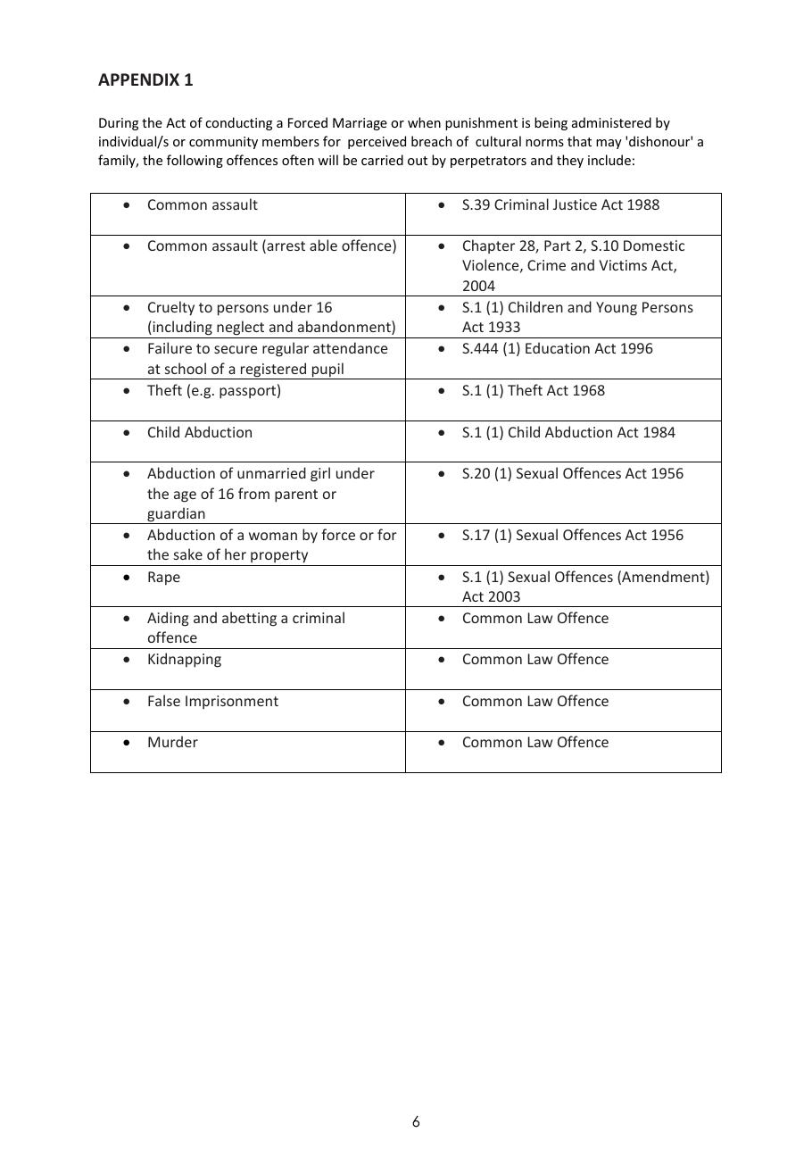 APA Response — Forced Marriage Consultation — page 6