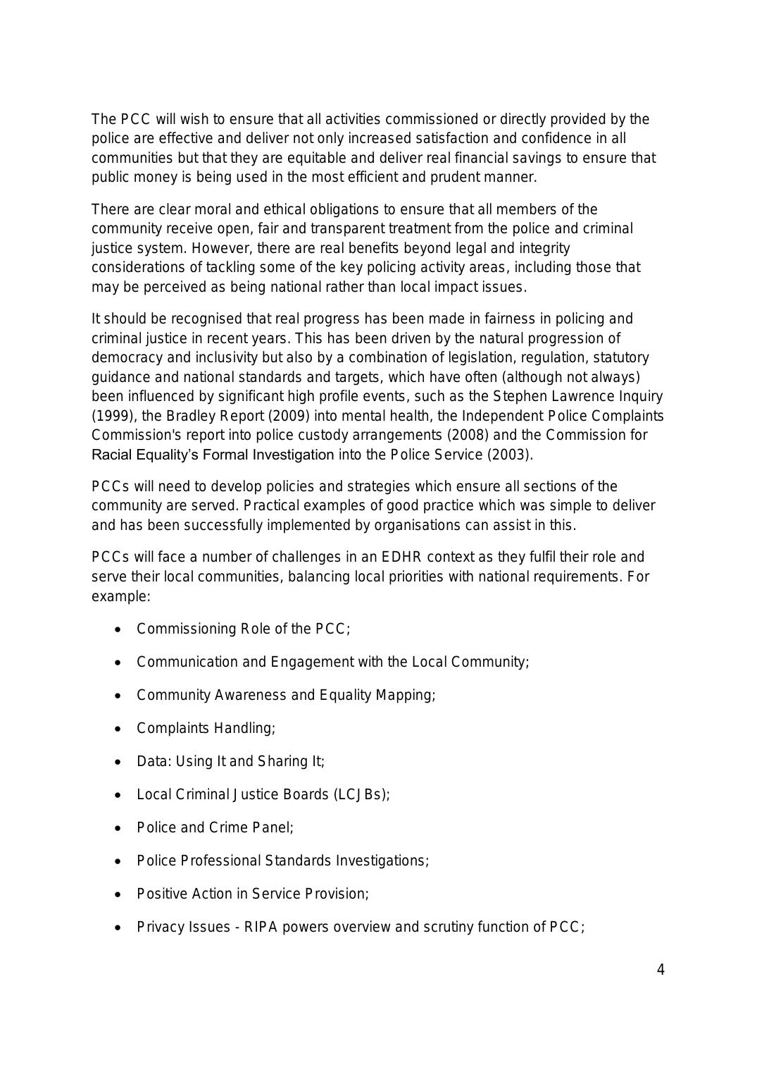EDHR Framework — Briefing for PCCs — page 4