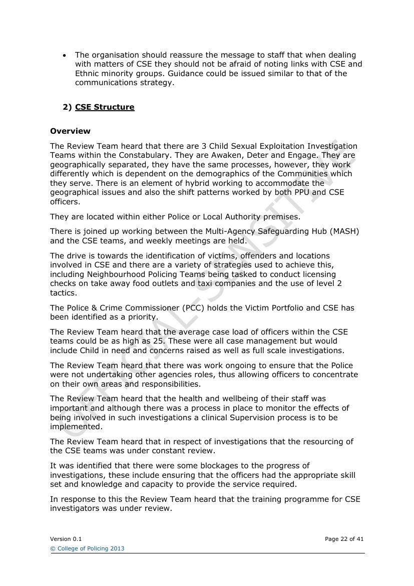 Lancashire Police — Sexual Exploitation Review — page 22