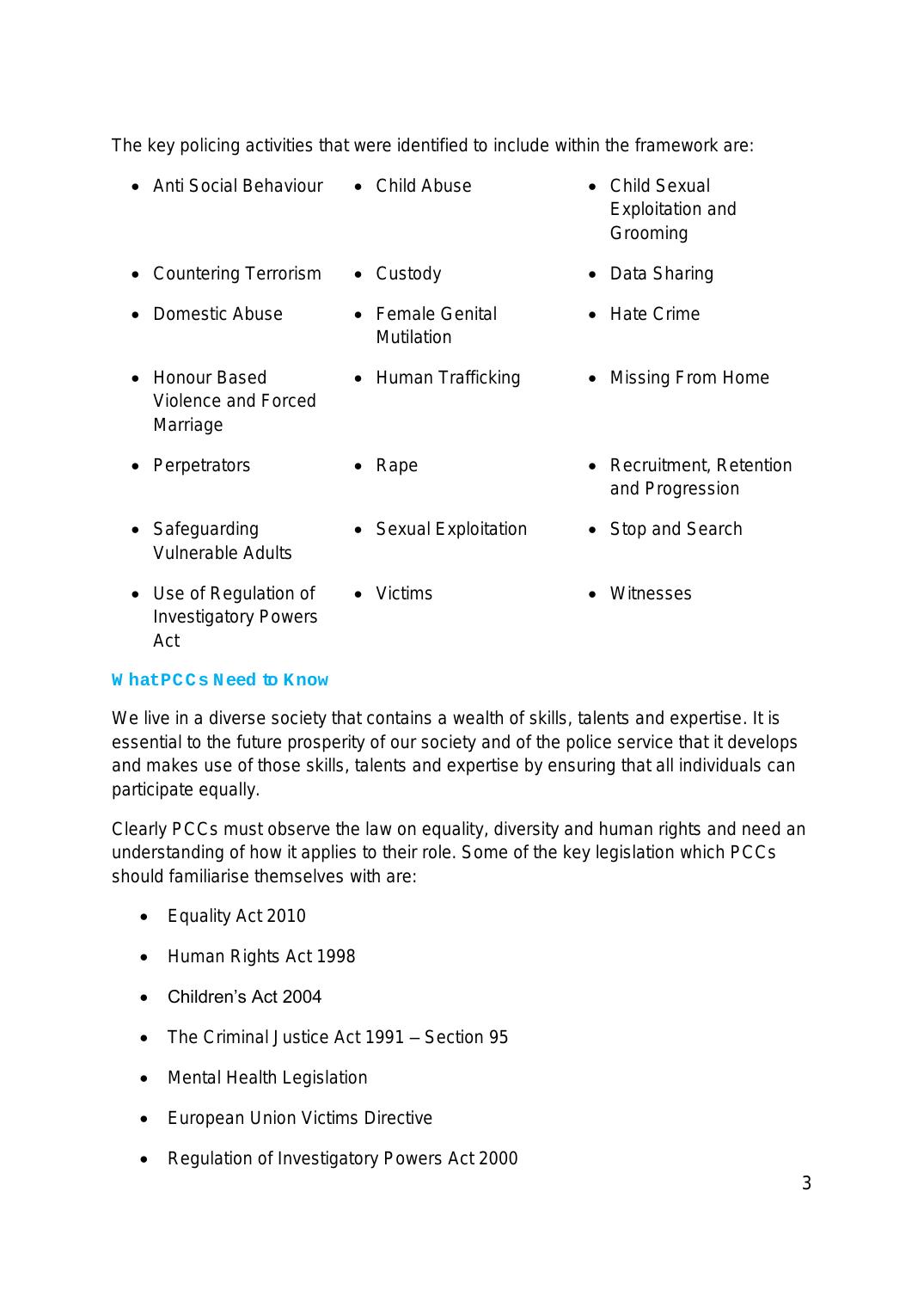 EDHR Framework — Briefing for PCCs — page 3