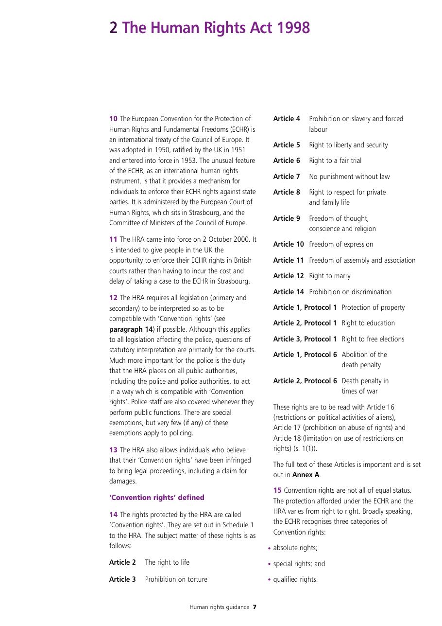 Human Rights Guidance for Police Authorities — page 7
