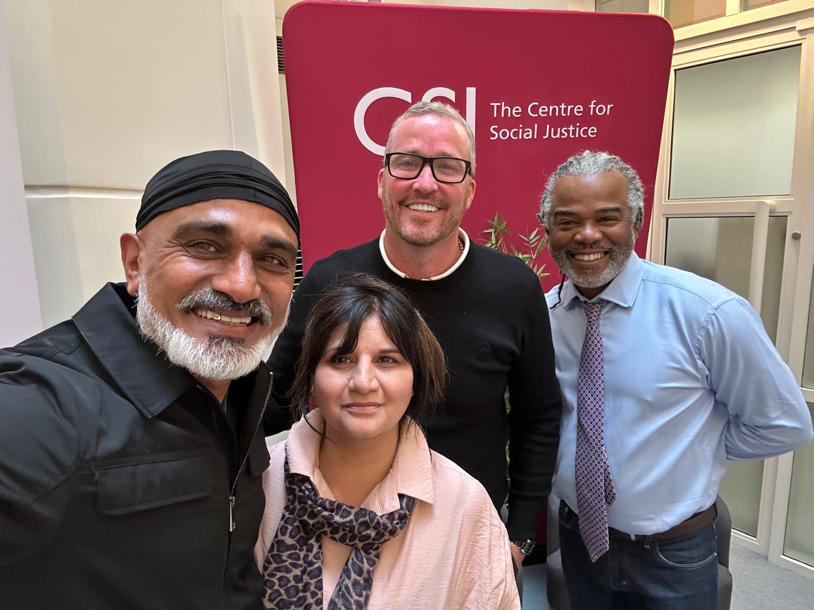 Saima Afzal MBE at the Centre for Social Justice with Sohan and colleagues