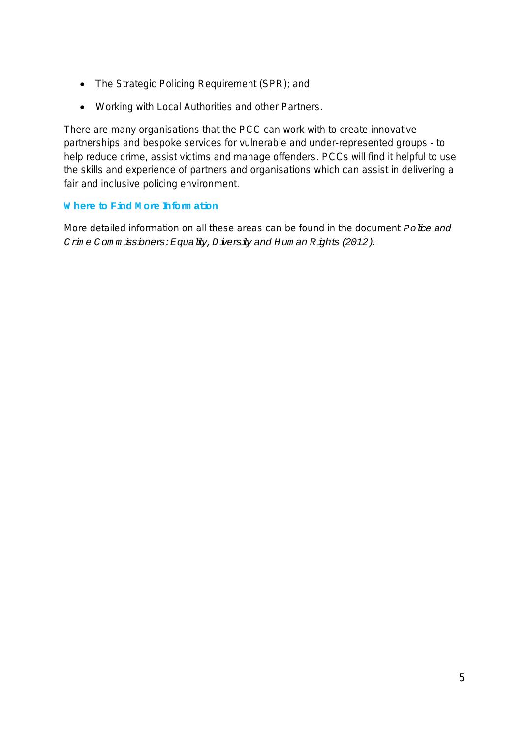 EDHR Framework — Briefing for PCCs — page 5