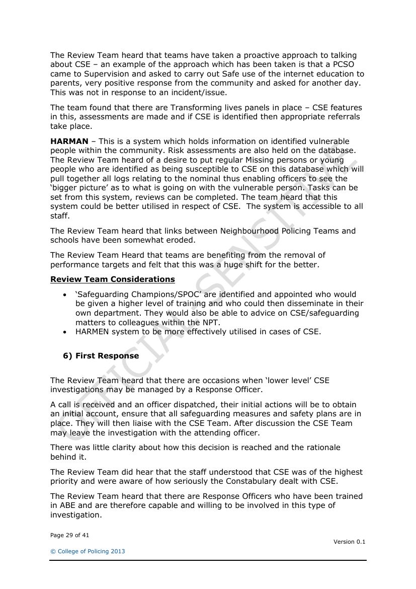 Lancashire Police — Sexual Exploitation Review — page 29