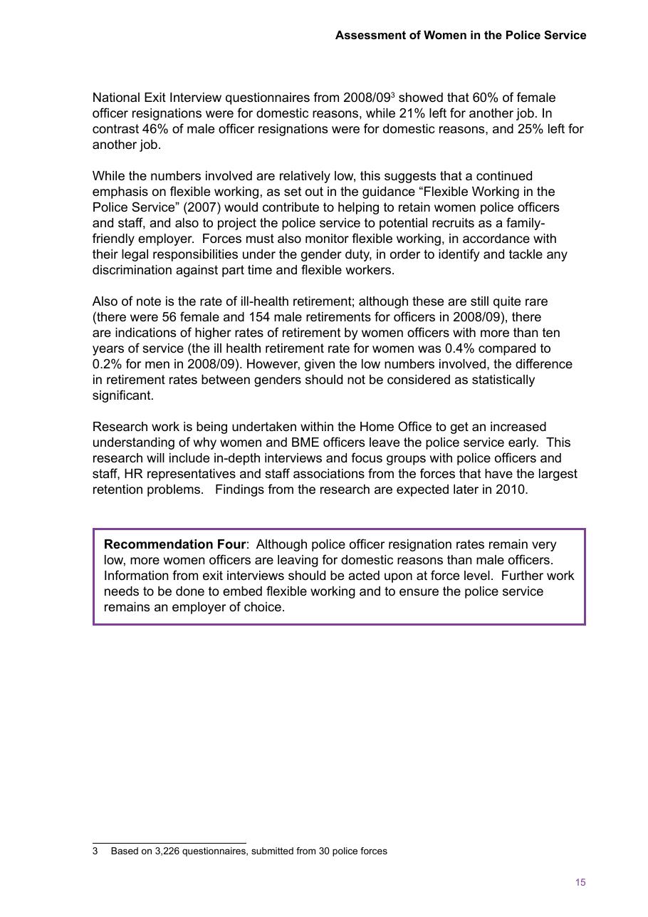 Assessment of Women in the Police Service — page 17