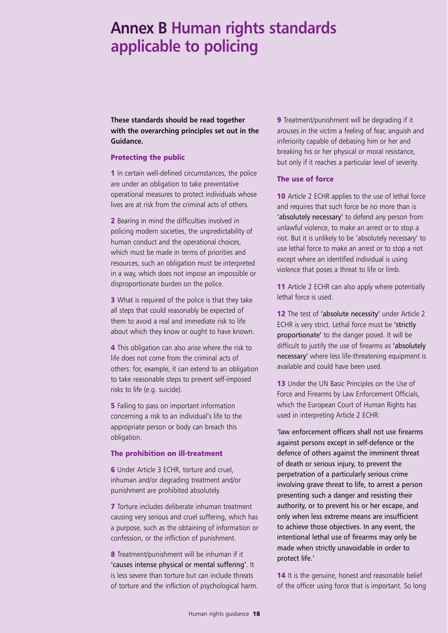 Human Rights Guidance for Police Authorities — page 18