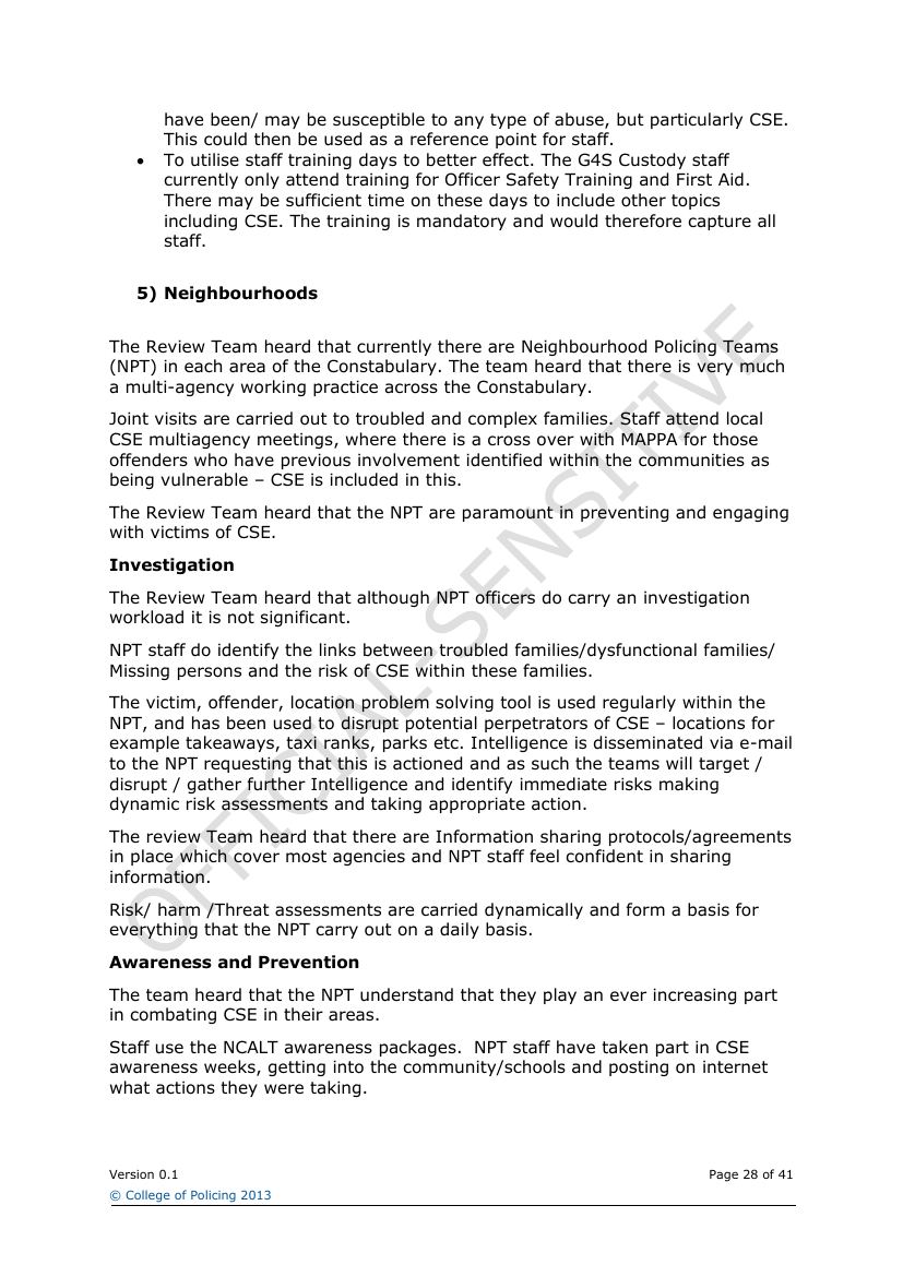 Lancashire Police — Sexual Exploitation Review — page 28