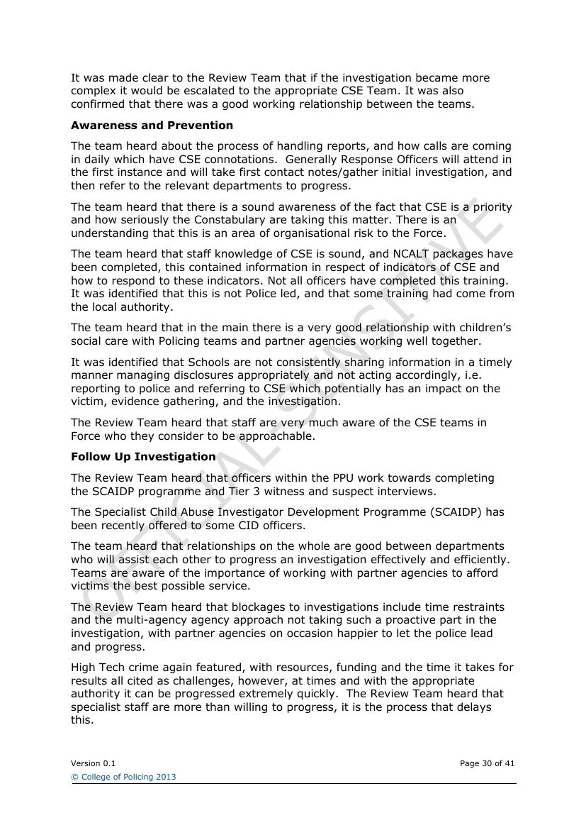Lancashire Police — Sexual Exploitation Review — page 30