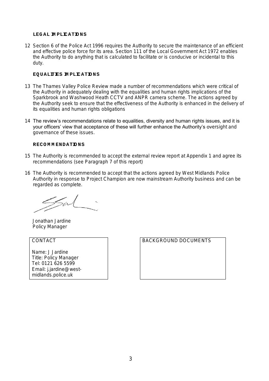 Project Champion — External Review — page 3