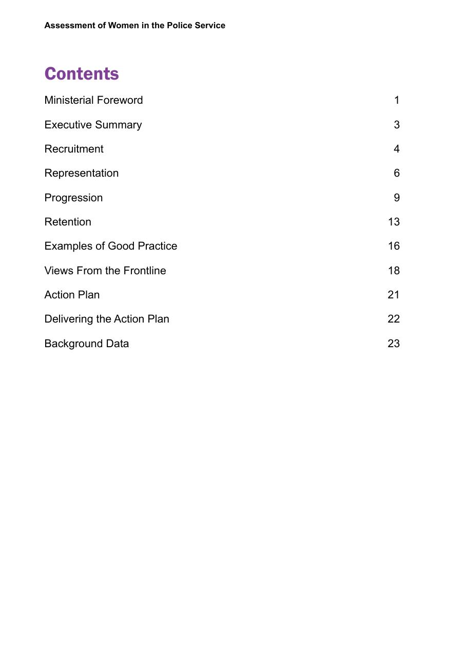 Assessment of Women in the Police Service — page 4