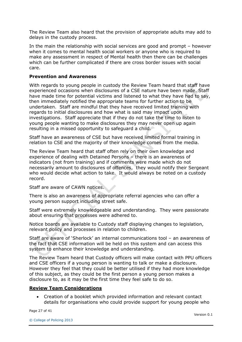 Lancashire Police — Sexual Exploitation Review — page 27