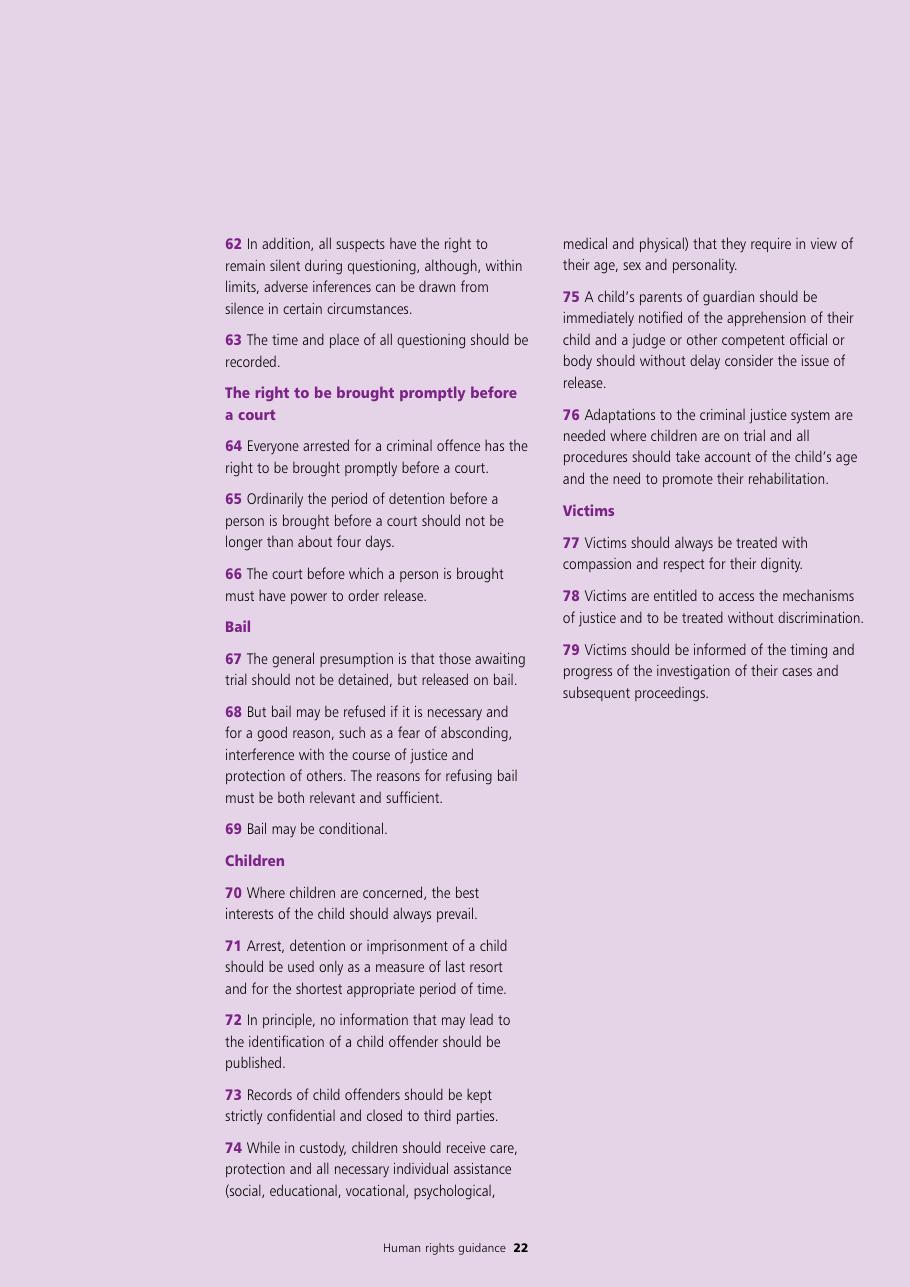 Human Rights Guidance for Police Authorities — page 22