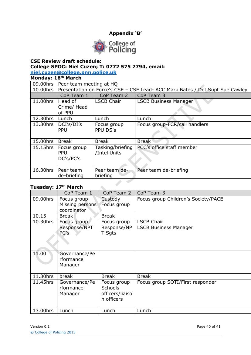 Lancashire Police — Sexual Exploitation Review — page 40